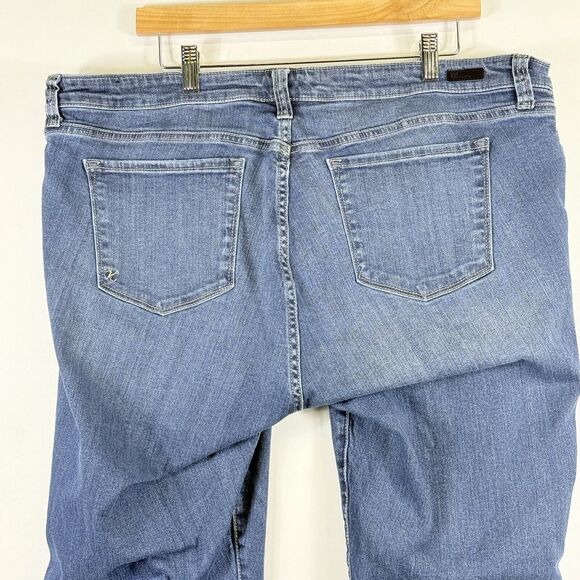 Kut from the Kloth Distressed Holes Straight Leg High Rise Jeans Women's 18 18W - Picture 6 of 9